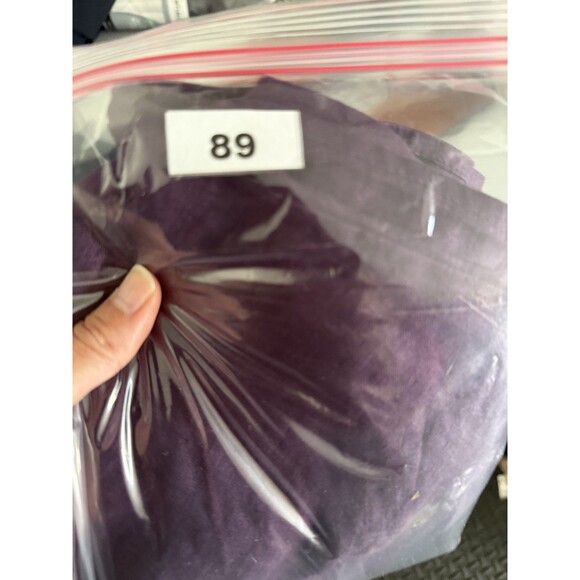 Match Point Linen Shirt Blouse Bolero Large Purple Fig Elastic Wristband Flax - Picture 8 of 8